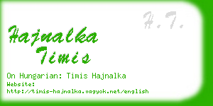 hajnalka timis business card